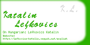 katalin lefkovics business card